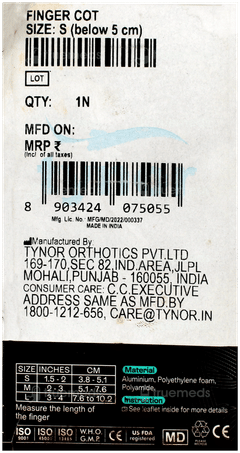 Tynor F 02 Small Finger Cot Splint 1