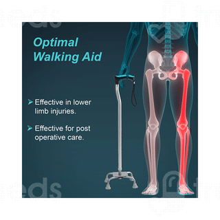 Tynor L 12 Quadripod Universal Size Walking Stick 1