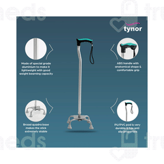Tynor L 12 Quadripod Universal Size Walking Stick 1
