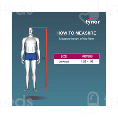 Tynor L 12 Quadripod Universal Size Walking Stick 1