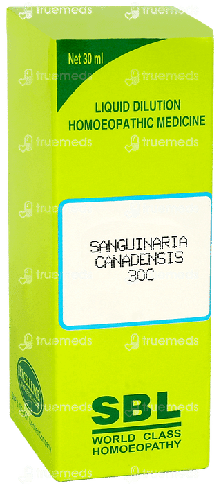 Sbl Sanguinaria Canadensis 30c Dilution 30ml