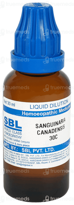 Sbl Sanguinaria Canadensis 30c Dilution 30ml