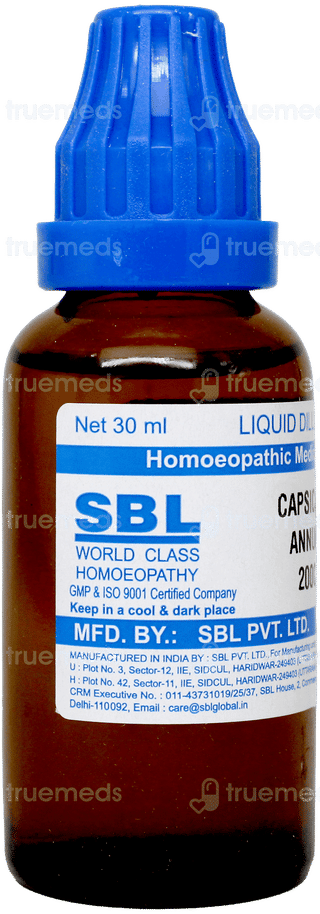 Sbl Capsicum Annum 200c Dilution 30ml