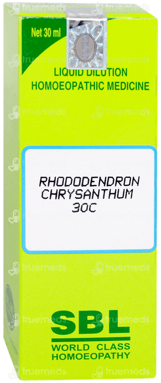 Sbl Rhododendron Chrysanthum 30c Dilution 30ml