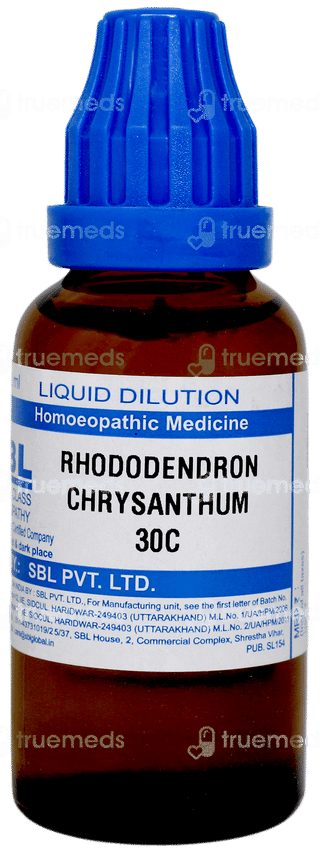 Sbl Rhododendron Chrysanthum 30c Dilution 30ml