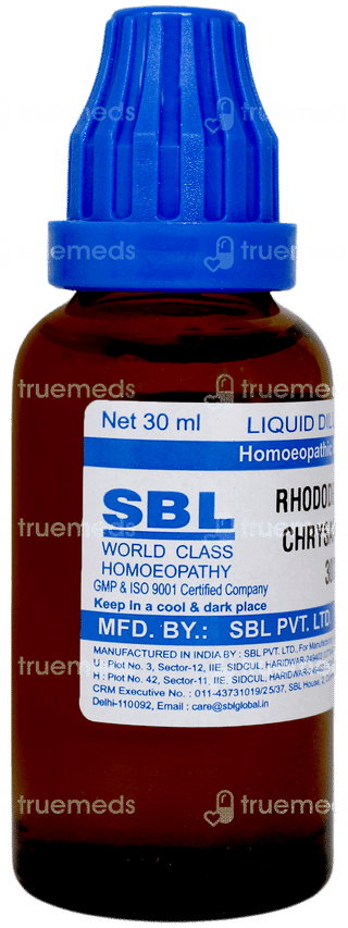 Sbl Rhododendron Chrysanthum 30c Dilution 30ml