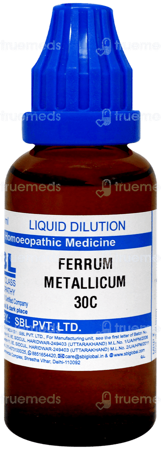 Sbl Ferrum Metallicum 30C Dilution 30Ml