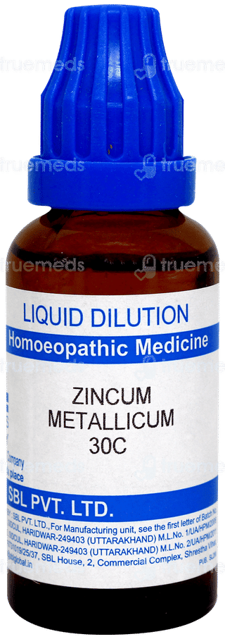 Sbl Zincum Metallicum 30 C Dilution 30 ML