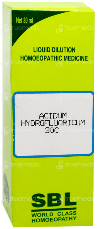 Sbl Acidum Hydrofluoricum 30c Dilution 30ml