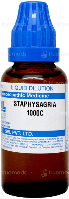 Sbl Staphysagria 1000 C Dilution 30 ML