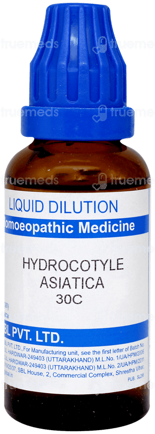 Sbl Hydrocotyle Asiatica 30c Dilution 30ml