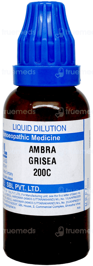 Sbl Ambra Grisea 200c Dilution 30ml