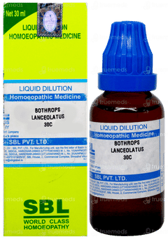 Sbl Bothrops Lanceolatus 30C Dilution 30Ml Sbl Bothrops Lanceolatus 30C Dilution 30Ml