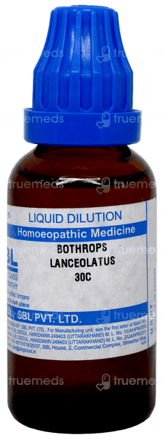 Sbl Bothrops Lanceolatus 30C Dilution 30Ml