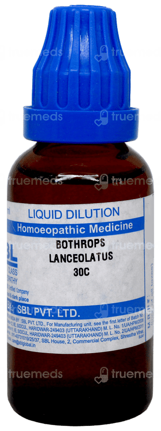 Sbl Bothrops Lanceolatus 30C Dilution 30Ml