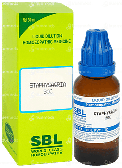 Sbl Staphysagria 30 C Dilution 30 ML