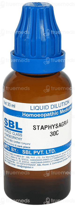 Sbl Staphysagria 30 C Dilution 30 ML