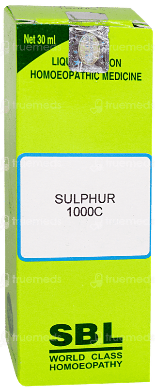 Sbl Sulphur 1000c Dilution 30ml