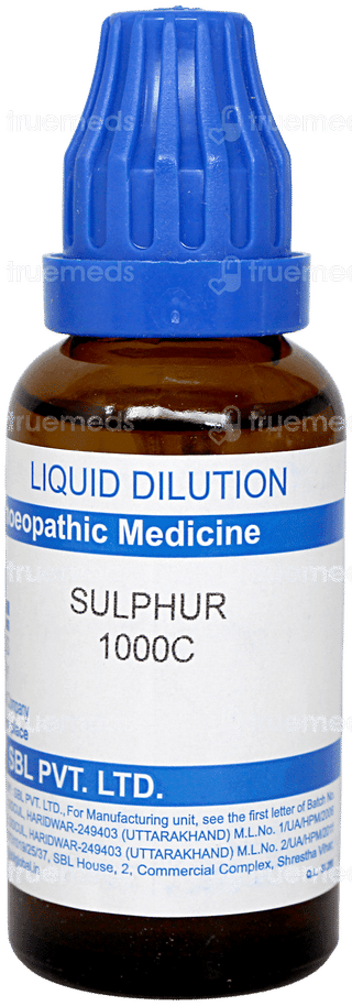 Sbl Sulphur 1000c Dilution 30ml