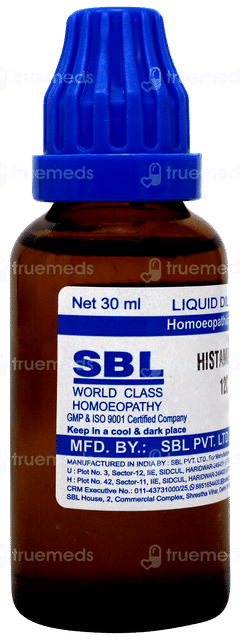 Sbl Histaminum 12 C Dilution 30 ML Sbl Histaminum 12 C Dilution 30 ML
