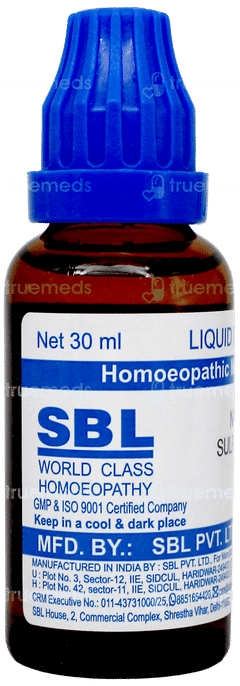 Sbl Natrum Sulphuricum 30C Dilution 30Ml
