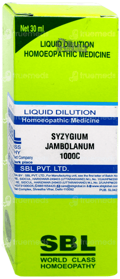 Sbl Syzygium Jambolanum 1000 C Dilution 30 ML
