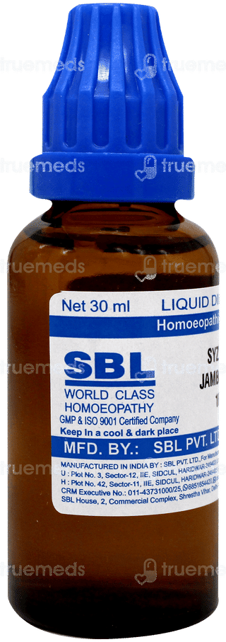 Sbl Syzygium Jambolanum 1000 C Dilution 30 ML