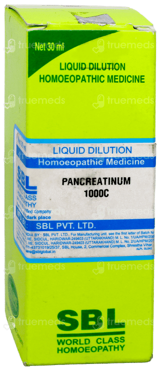 Sbl Pancreatinum 1000 C Dilution 30 Ml