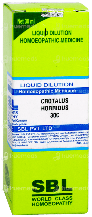 Sbl Crotalus Horridus 30 C Dilution 30 ML