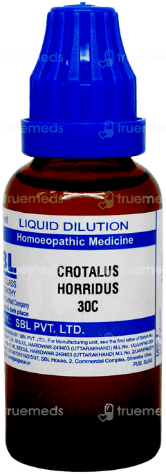Sbl Crotalus Horridus 30 C Dilution 30 ML