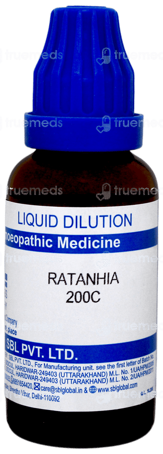 Sbl Ratanhia 200c Dilution 30ml