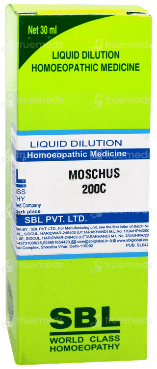 Sbl Moschus 200c Dilution 30ml