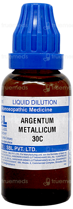 Sbl Argentum Metallicum 30 C Dilution 30 ML Sbl Argentum Metallicum 30 C Dilution 30 ML