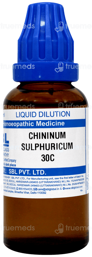 Sbl Chininum Sulphuricum 30 C Dilution 30 ML