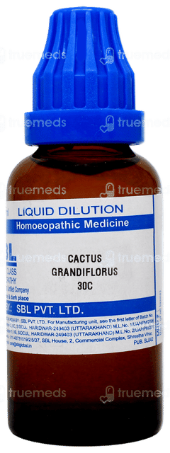 Sbl Cactus Grandiflorus 30c Dilution 30ml Sbl Cactus Grandiflorus 30c Dilution 30ml