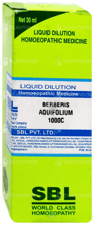 Sbl Berberis Aquifolium 1000c Dilution 30ml