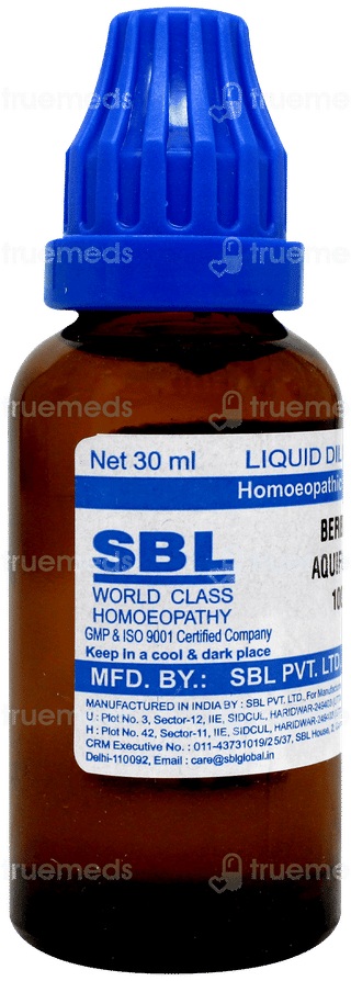 Sbl Berberis Aquifolium 1000c Dilution 30ml