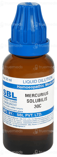 Sbl Mercurius Solubilis 30c Dilution 30ml