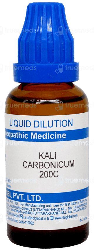 Sbl Kali Carbonicum 200c Dilution 30ml