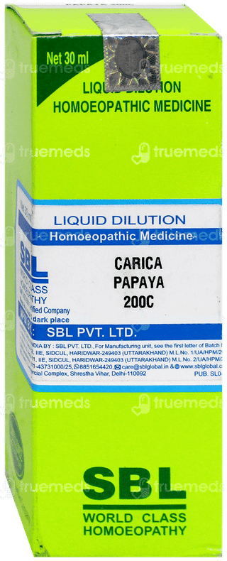 Sbl Carica Papaya 200C Dilution 30Ml