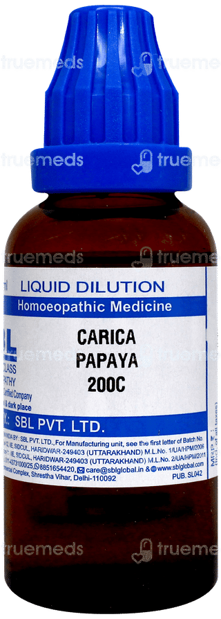 Sbl Carica Papaya 200C Dilution 30Ml