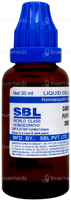 Sbl Carica Papaya 200C Dilution 30Ml Sbl Carica Papaya 200C Dilution 30Ml