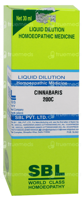 Sbl Cinnabaris 200 C Dilution 30 ML