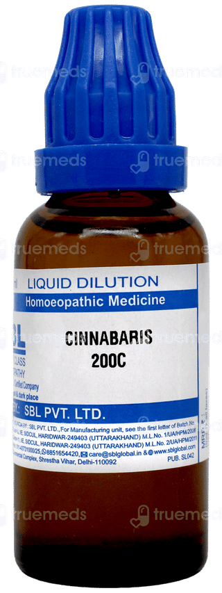 Sbl Cinnabaris 200 C Dilution 30 ML