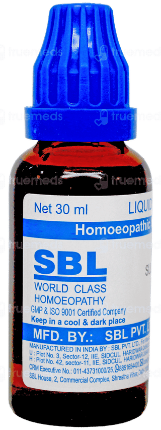 Sbl Natrum Sulphuricum 200 C Dilution 30 Ml