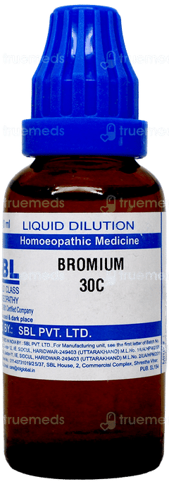 Sbl Bromium 30C Dilution 30Ml Sbl Bromium 30C Dilution 30Ml