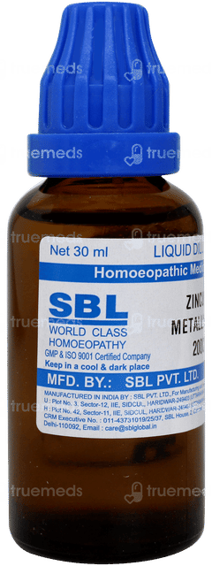 Sbl Zincum Metallicum 200c Dilution 30ml