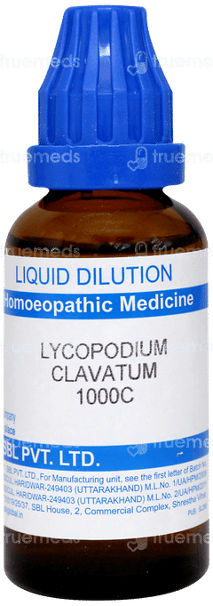 Sbl Lycopodium Clavatum 1000c Dilution 30ml Sbl Lycopodium Clavatum 1000c Dilution 30ml