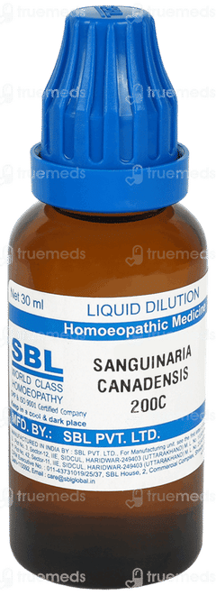 Sbl Sanguinaria Canadensis 200c Dilution 30ml