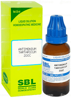 Sbl Antimonium Tartaricum 200c Dilution 30ml Sbl Antimonium Tartaricum 200c Dilution 30ml